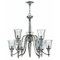 HK/CHANDON9 9 Light Stirling & Crystal Ribbed Chandelier