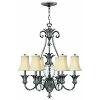 HK/PLANT7 PL 7 Light Polished Antique Nickel Chandelier