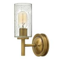 HK/COLLIER1 Collier 1 Light Wall Light In Heritage Brass