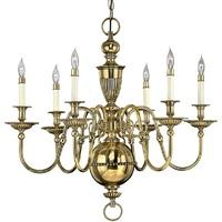 HK/CAMBRIDGE6 Cambridge Solid Brass 6 Light Flemish Chandelier