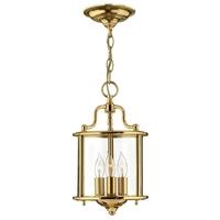 HK/GENTRY/P/S/ PB Gentry 3 Light Round Polished Solid Brass Lantern