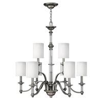 hksussex9 sussex 9 light brushed nickel chandelier