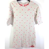 H&M Girls Age 8-9 Years Grey Dress With Pink Polka Dot Pattern*
