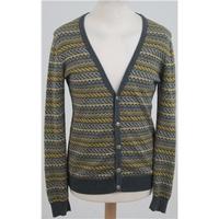 H&M, size M grey & yellow patterned cardigan