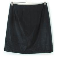 H&M Size 12 Black Reptile Skin Pattern Imitation Leather Mini Skirt