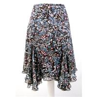 hm size 8 multicoloured floral crepe skirt