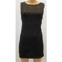 hm size 10 black chenille glittery dress