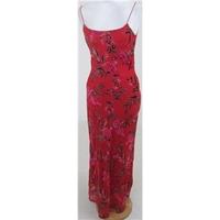 H&M size 12 red pattern long dress