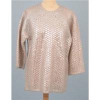 H&M, size: S, pink and silver, oversized pullover