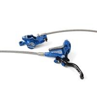 Hope - Tech3 X2 Disc Brake w/Braided Hose (No Rotor) Rear Left Blue