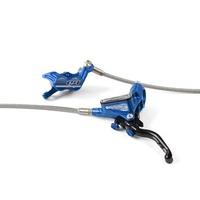 Hope - Tech3 E4 Disc Brake w/Braided Hose (No Rotor) Front Right Blue