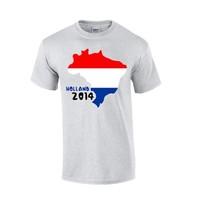 holland 2014 country flag t shirt grey