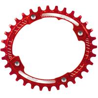 hope oval retainer chainring red