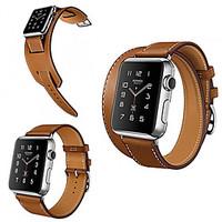 Hoco Fashion Cow Leather Classic Band with Metal Buckle Strap for Iwatch 38mm 42mm Double Tour and Cuff