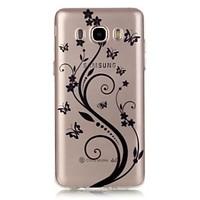 Hollow High Permeability Black Butterfly Pattern TPU Soft Case Phone Case For Samsung J3(2016)/J5(2016)/G530/G360
