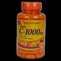 Holland & Barrett Vitamin C with Wild Rose Hips 100 Caplets 1000mg, Green