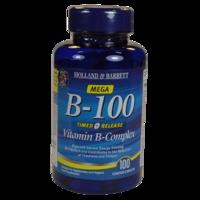Holland & Barrett Time Release B 100 Vitamin B Complex 100 Caplets 100mg - 100 Caplets