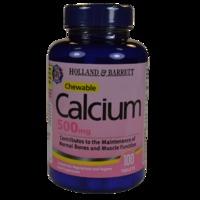 Holland & Barrett Chewable Calcium 100 Tablets 500mg - 100 Tablets