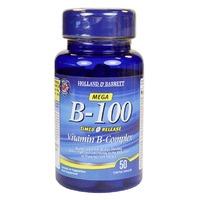 Holland & Barrett Timed Release Mega Vitamin B Complex 50 Caplets 100mg - 50 Caplets
