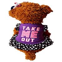 Holdhoney Dog Dress Rose/Purple/Pink Dog Clothes Summer Letter Number Cute#LT15050288