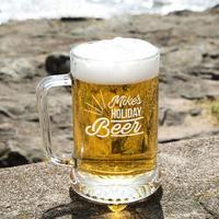 holiday beer customised glass beer tankard special offer
