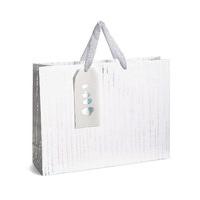 Holographic Silver & White Large Gift Bag