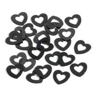 Hollow Black Heart Table And Invite Confetti