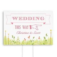 Homespun Charm Wedding Directional Sign