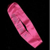 hot pink bride to be diamante l plate sash