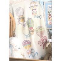 Hot Air Balloons Baby Afghan Counted Cross Stitch Kit-29X45 18 Count 230010