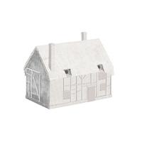 Hornby R9643 Derelict Thatched Cottage (Unpainted)