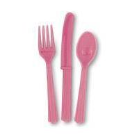 Hot Pink Cutlery 18 Pieces