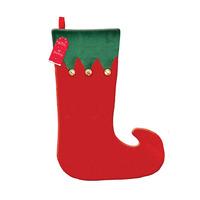 Home Collection Christmas Elf Design With Bells Stocking