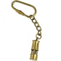 Home Works Solid Brass Miners Lamp Keyring Silver 36cm x 16cm x 5cm