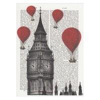 Hot Air Balloons over Big Ben Card