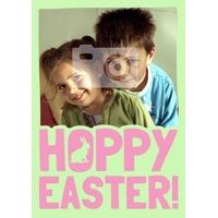 hoppy easter photo upload card
