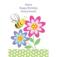 Honey Bunch | Personalised Childrens Birthday Card | Scribbler Cards