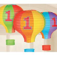 Hot Air Balloon Age One Rainbow Ceiling Decorations
