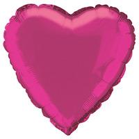 Hot Pink Heart Helium Balloon