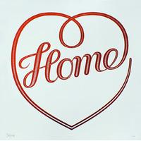 home white ink on ruby red peregrina classic by seb lester