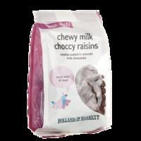 holland barrett chewy milk choccy raisins 125g