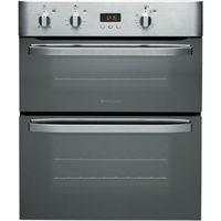 hotpoint uhs53xs 60cm wide built under electric double oven in stainle ...