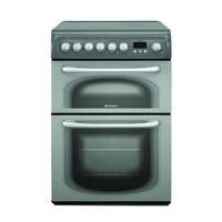 hotpoint 60hegs 60cm wide electric double oven cooker with ceramic hob ...