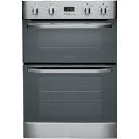 hotpoint dh93cxs 60cm wide built in electric double oven in stainless  ...