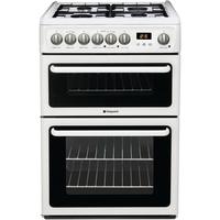 Hotpoint HAG60P 60cm Freestanding Gas Cooker in Polar White with FSD