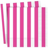 Hot Pink Stripe Party Napkins