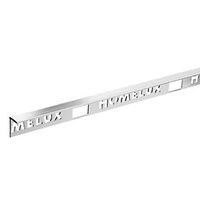 Homelux 12.5mm Metal Straight Edge Stainless Steel Effect Tile Trim