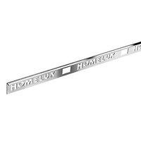 Homelux 6mm Metal Straight Edge Silver Effect Tile Trim