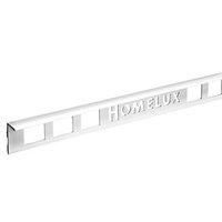 Homelux 10mm PVC Straight Edge White Tile Trim