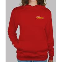 hooded sweatshirt woman, red